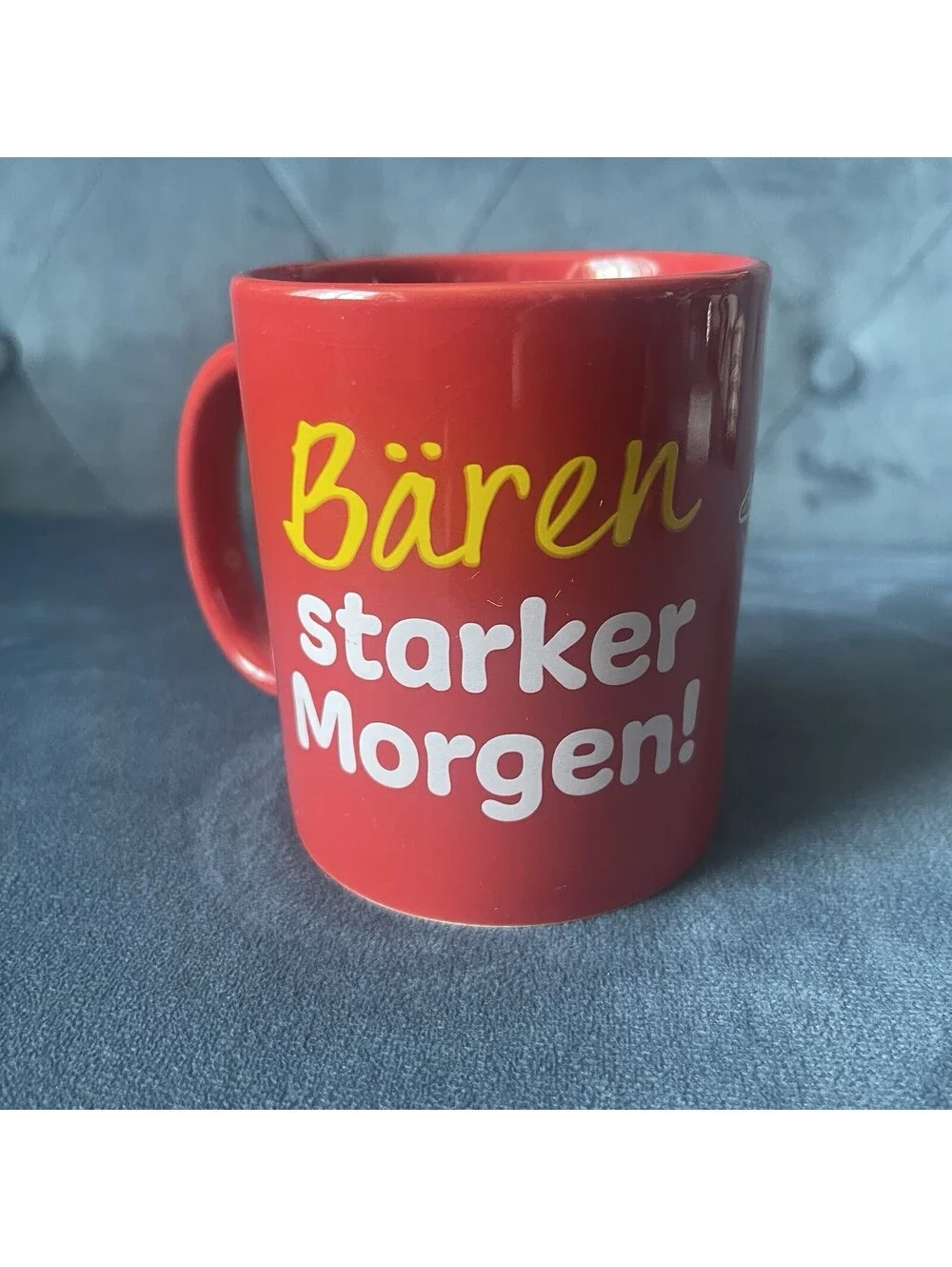 HARIBO Coffee Mug Gummy Gold Bear Red Yellow Novelty Baren Starker RARE PROMO